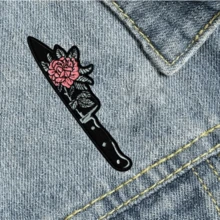 Flower & Pattern Punk Rock Cool Cartoon Outdoor Riding Adventure Sew-On Patch Badge DIY Clothing Accessories Embroidery Applique Patch Decoration Iron Patch For Clothes, Shoes, Bags - Multicolor - View 3