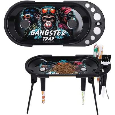 8 合 1 带锥体装载器的滚动托盘套装 8.5 X 4 英寸折叠滚动托盘，带工具，可轻松装载全尺寸和标准尺寸的锥体