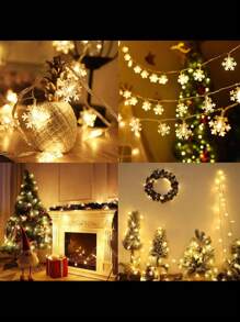 1 Đèn rèm cửa sổ hình bông tuyết 59in, Đèn dây rèm cửa Giáng sinh, Thích hợp để trang trí cây thông Noel, Trang trí cảnh tiệc Giáng sinh, Đám cưới, Ngày lễ tình nhân, Phòng ngủ, Trang trí nhà cửa, Cắm trại, Trang trí sân vườn ngoài trời, Halloween, Trang trí Halloween - Nhiều màu - Xem 4