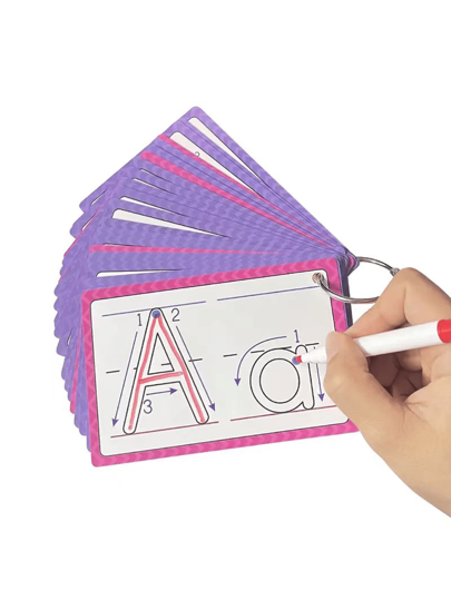 Vocabulary English Letter Card 26 Letter Flash Card, Early Education Puzzle Flash Card, Baby Stroke Sequence Letter Flashcards, Letter Pictures, Word Picture Recognition, Preschool Education