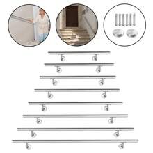 YUENFONG Handrail Railing Stainless Steel Stair Railing With Metal Dowels Wall Handrail Wall Bracket For Handrail Stainless Steel Outside, Balcony, Parapet, Stainless Steel Look (60cm, 80cm, 100cm, 120cm, 150cm, 160cm, 180cm, 200cm) - 銀色-200cm - 查看 1