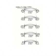 5 Pcs 16G Stainless Steel Curved Eyebrow Rings Barbells Piercing Jewelry Set Simple Designs For Eyebrow Ear, Belly, Lip, And Body 6/8/10mm