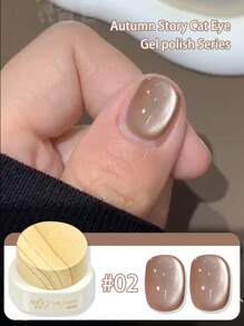 annies 12克白色月光玻璃珠猫眼磁性凝胶指甲油闪亮UV半永久指甲油DIY女士美甲沙龙礼物