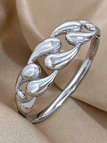 1 chiếc vòng tay nối hình giọt nước Chunky dành cho nữ Vòng tay bản rộng bằng thép không gỉ dùng cho tiệc tùng hàng ngày Trang sức Giáng sinh - Nhiều màu - Xem 8