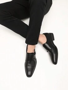 Men's Shoes Leather Shoes Business Shoes Men's Casual Shoes Evening Shoes Formal - 黑色 - 查看 3