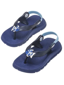 DECORATED CHILDREN'S SLIPPERS BOY GIRL ANATOMICAL BEBE ELASTIC - 藍色 - 查看 2