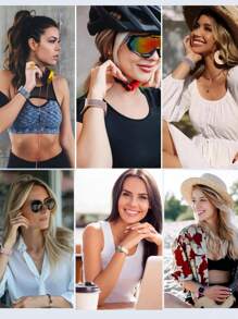 3 Packs Stretchy Solo Loop Band Compatible With Apple Watch Band 38mm 40mm 41mm 42mm 44mm 45mm 46mm 49mm For Women Men, Adjustable Sport Elastic Nylon Strap Compatible With IWatch Series Ultra/SE/11/10/9/8/7/6/5/4/3/2/1 - Multicolor - View 3