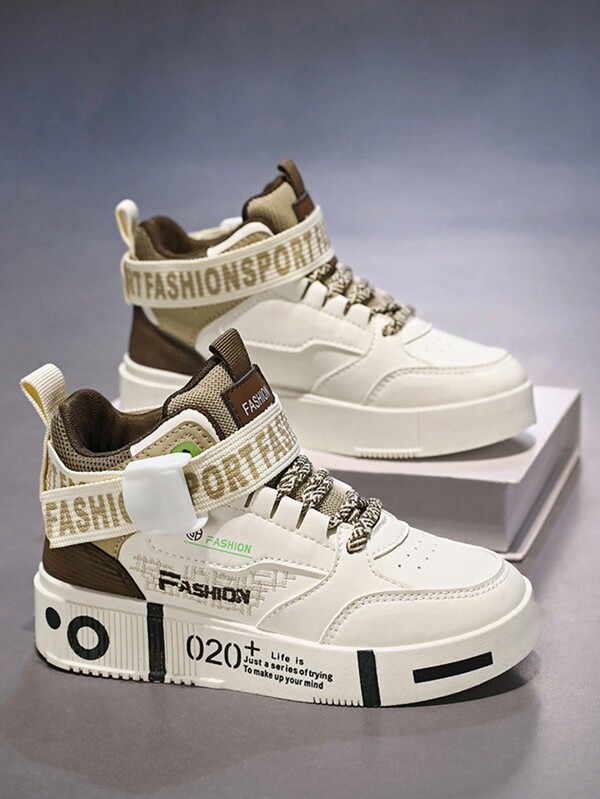 Tênis masculino casual de cano alto com cadarço, adequado para adolescentes casuais de verão, atletismo ao ar livre, viagens, presentes de formatura, acessórios de aniversário