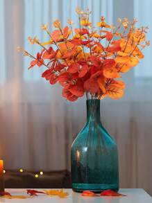 3 Zweige künstliche Eukalyptuszweige, künstliche Eukalyptusblätter als Herbstdekoration für Zuhause, Hochzeit, Erntedankfest, Herbstdekoration, künstliche Pflanzen für Blumenarrangements