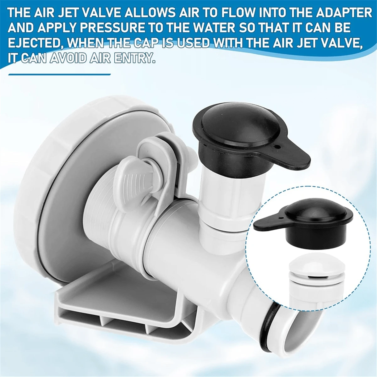 12363 12373 Air Jet Valve & Cap Fit For Above Ground Pool Inlet