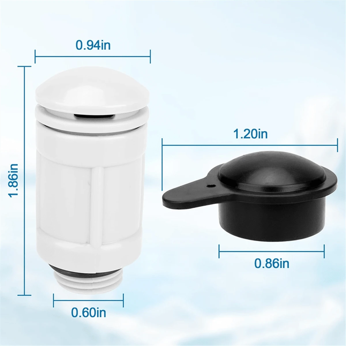 12363 12373 Air Jet Valve & Cap Fit For Above Ground Pool Inlet