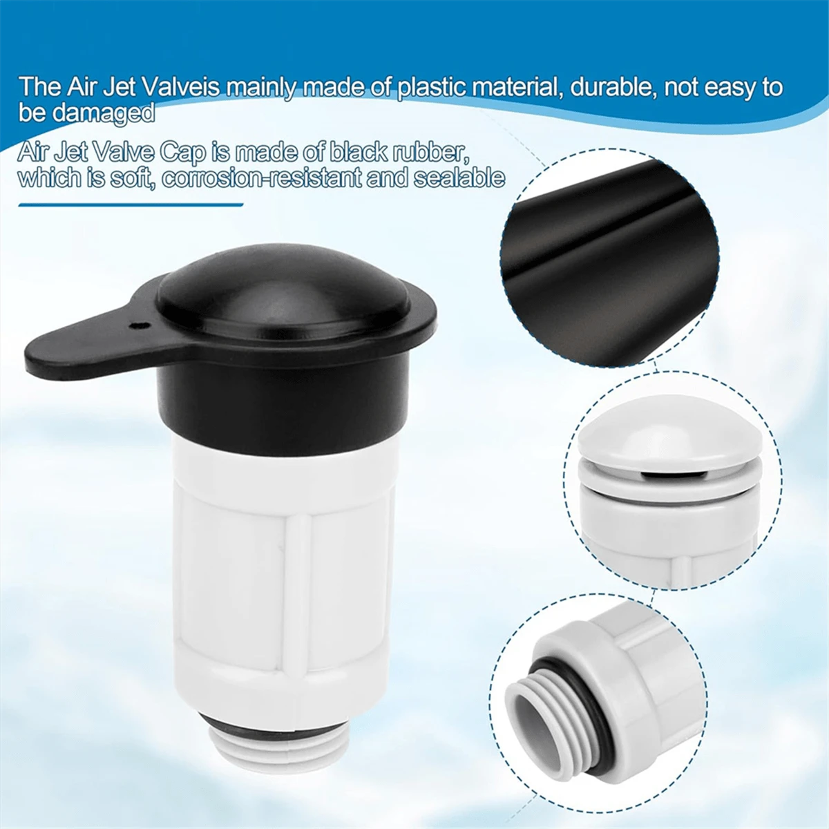 12363 12373 Air Jet Valve & Cap Fit For Above Ground Pool Inlet