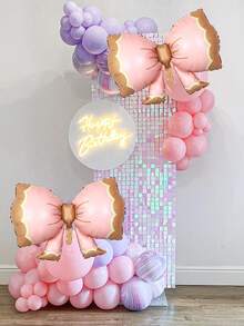 1 个/3 个哑光粉色蝴蝶结形气球，非常适合揭示性别、迎婴派对、生日、订婚、情人节、婚礼、单身派对、周年纪念装饰、圣诞节 - 彩色 - 查看 3