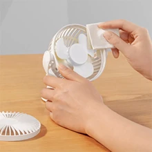 NetHong Clip On Fan USB Rechargeable Mini Cooling Desk Baby Stroller Portable Handheld,Portable Mini Handheld Fan With 3 Wind Speeds, Powerful Personal Desk Fan For Home, Office, Travel, Back To School, Halloween Gift For Women, Men - White - View 10