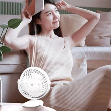 NetHong Clip On Fan USB Rechargeable Mini Cooling Desk Baby Stroller Portable Handheld,Portable Mini Handheld Fan With 3 Wind Speeds, Powerful Personal Desk Fan For Home, Office, Travel, Back To School, Halloween Gift For Women, Men - White - View 5