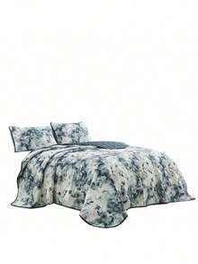 3 Piece Printed Quilt Set Lightweight Bedspread Set Rey - Nhà vua - Xem 1
