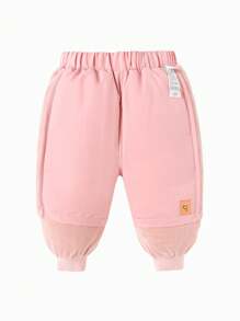 Balabala Girls' Pants Windproof And Warm For Autumn/Winter - Pink - View 4