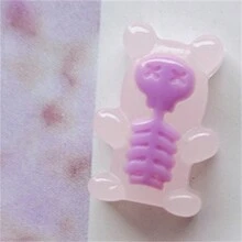 30 件/包万圣节个性化可爱宠物黑猫紫色骷髅熊心幽灵树脂 3D 美甲饰品装饰卡通小尺寸小猫骷髅熊皇冠领带幽灵手工 DIY 手机壳电脑配件批量供应 - 彩色 - 查看 8