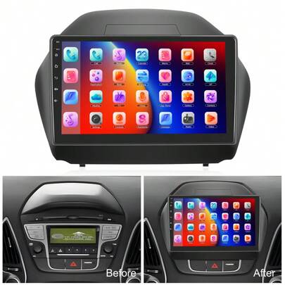 [1+32G] Android 13 Car Stereo For Hyun Dai IX35 2010-2015,10.1 Inch Touch Screen Car Radio With GPS WiFi Bluetooth FM Dual USB/AUX-I