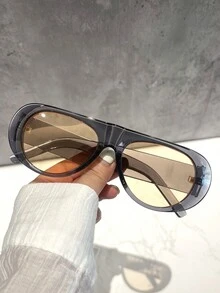 1 Cặp Kính phi công thời trang khung tròn dày cỡ lớn cổ điển cho nữ, Kính trang trí thời trang để mua sắm, trang phục và cuộc sống hàng ngày Phụ kiện đi biển cho phụ nữ Kính râm thời trang cơ bản hợp thời trang Thu Đông cho phụ nữ Trang phục Quần áo công sở Quà tặng giản dị - Nhiều màu - Xem 16