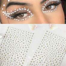 1 张美人鱼亚克力精致闪亮水钻贴纸，美人鱼风格贝壳形状和凸圆形水钻贴纸，适用于万圣节、圣诞节、狂欢节、生日、化妆、酒吧、俱乐部、狂欢派对、摄影道具、舞台表演 - 彩色 - 查看 9