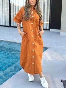 LINEN DRESS WITH BELT