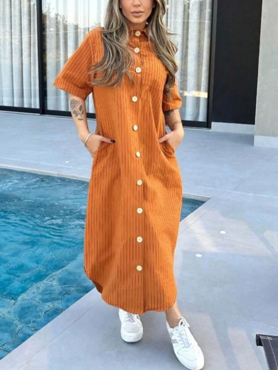 LINEN DRESS WITH BELT