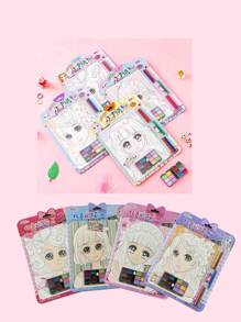 Zabawka do malowania makijażu, kreatywny zestaw do malowania akwarelami DIY Doodle