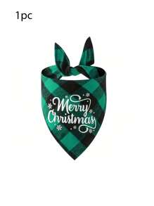 1/2 Pcs Christmas Triangular Scarf, Bib, Pet Party, Family Members, Pet Scarf, New Year Celebration, Christmas Tree Decoration, Napkin