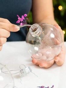 6Pcs Christmas Transparent Ball Plastic Christmas Trees Open Ball Box Bauble Ornament Wedding Gift Present Party Home Decoration