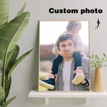 1pc Customizable With Picture Frame Canvas Poster Photograph,Personalized Canvas Poster, Custom Your Photo, Share Your Favorite Memories & Most Cherished Moments, Perfect Gift For Friends & Family, Wall Art, Home Decor,Multi-Functional, Ornamental,Anti-Mold,Reusable,Adorable,High-Quality,Cute,Vintage,Colorful,Custom,Personalized,Unique,Ideal Gifts For Him,Ideal Gifts For Her,Her,Boyfriend,Girlfriend,Dad,Mom,Family,Friends,Son,Daughter,School Students,Dining Room,Bathroom,Living Room,Bedroom,Office,Tea Room,School,Home,Home Bedroom Refresh Birthday Graduation - White - View 2