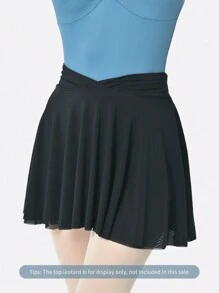 Váy ba lê dáng xòe dài ngang gối DonsGirl dành cho nữ, chất liệu vải lưới mềm mại, co giãn, thiết kế eo khoét, phù hợp cho trang phục ba lê và cổ vũ. - màu đen - Xem 8