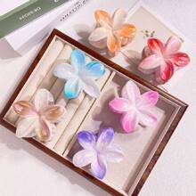 1/2/5/10 chiếc Kẹp tóc hình quả trứng mini mạ điện màu AB cỡ nhỏ kẹp tóc hoa Zinnia mùa hè kẹp tóc nhiều màu kẹp tóc vuốt tóc kẹp hàm kẹp tóc - hoa huệ trong suốt - Xem 8