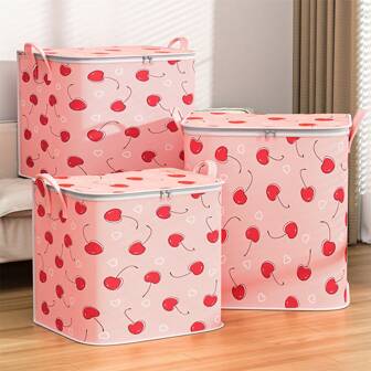 Schattige roze rechthoekige opbergtas: multifunctioneel, kan worden gebruikt voor het opbergen van kleding, beddengoed, veelzijdig, geschikt voor kleding, dekens en beddengoed - voor verhuizingen, kast, slaapkamer en slaapzaal, klepsluiting, ruimtebesparend ontwerp, boho-vibes