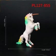 6 件/1 件全新神话飞马独角兽动物模型玩具，彩虹马奇幻生物雕像 PVC 雕像，女孩礼物，儿童益智认知玩具，书桌装饰 - 彩色 - 查看 15