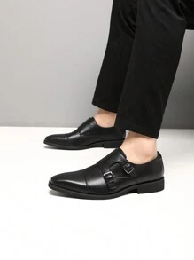 Men's Shoes Leather Shoes Business Shoes Men's Casual Shoes Evening Shoes Formal - 黑色 - 查看 1