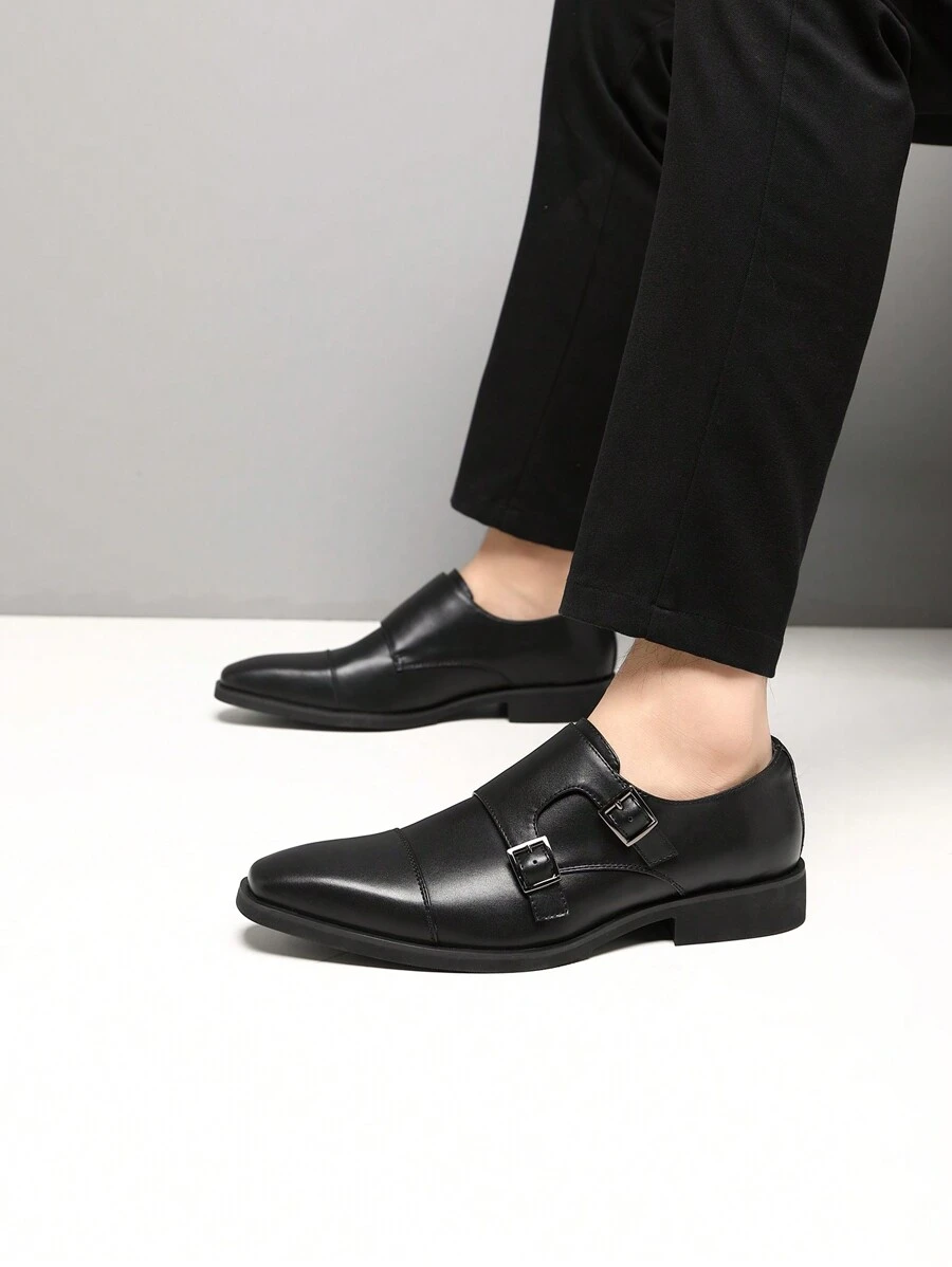 Men's Shoes Leather Shoes Business Shoes Men's Casual Shoes Evening Shoes Formal - 黑色 - 查看 1