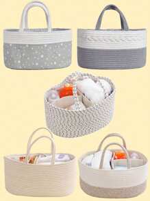 A Baby Basket Child,With Divided Compartments For Baby Shower,Baby Registry Search,Letter Design New Baby Gift,Gender Neutral Baby Gift Basket,Baby Shower Gift,Nursery Storage,MAMA Bagbaby Shower Family Decorations Gifts