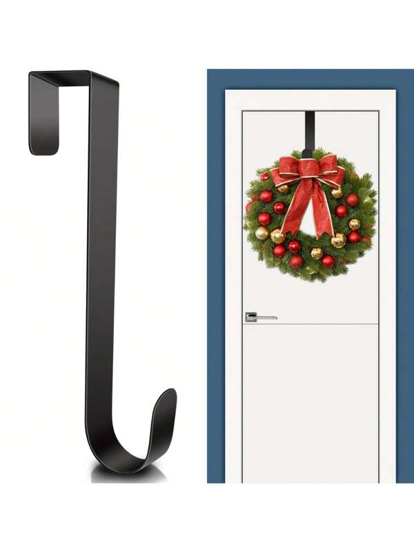 1 set Gancio per corona di Natale, appendino in metallo per corona sulla porta d'ingresso per decorazione, Ringraziamento, Natale, Benvenuto