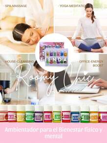 ROOMY CHIC 12 Aceites Esenciales Para Difusores Humidificadores 12 Piezas De Fragancia Soluble En Agua Para Humidificador Aromaterapia Difusor Kit Esencias Aromáticas Base Agua De Aceite Esencial Vegetal Puro Para Hacer Velas DIY Jabón Artesanal Humidificador Piedra Difusora Madera Difusora Aromas Para Difusor Esencias Aromáticas Esencias Para Tu Hogar Aromaterapia Y Difusores A Base De Agua Lavanda Y Jazmín Fragancias Y Aromaterapia Belleza & Salud Fragancias y aromaterapia Aceites esenciales de aromaterapia Hogar & Vida Decoración Hogar Productos de Fragancia para el Hogar Varillas Difusoras de Aceites - 12 ESENCIAS - Ver 3