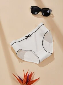 4pcs/Set Japanese Style Ribbed Underwear Ladies Comfortable Minimalist Women Briefs