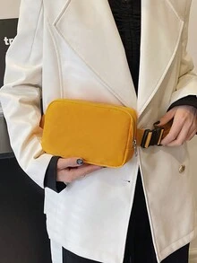 1 时尚大容量横式户外运动休闲腰包跑步健身斜挎包轻便瑜伽胸包四季多功能韩版腰包 - 彩色 - 查看 7