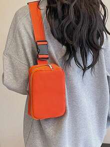 1 时尚大容量横式户外运动休闲腰包跑步健身斜挎包轻便瑜伽胸包四季多功能韩版腰包 - 彩色 - 查看 8