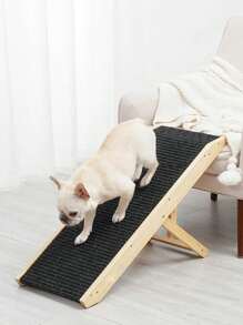 Rampa Pet Cachorro Cães Antiderrapante 4 Níveis Regulável - Marrom - Visão 7