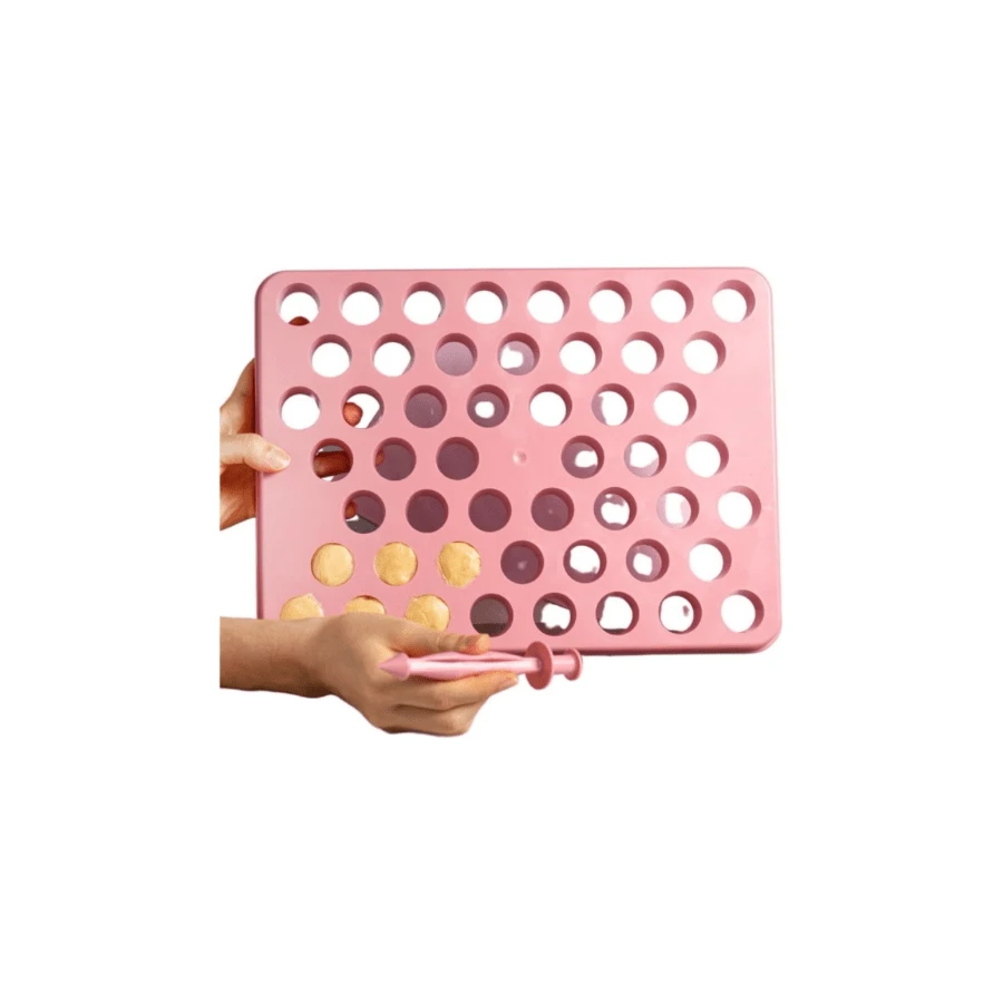 Placa Porcionadora C/ Empurrador 2 em 1 Brigadeiros 15 GRAMAS Bluestar Festas Docinhos Doce Confeitaria - Rosê - Visão 1