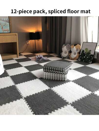 1 Set, Nursery Floor Mats Decor, Soft Plush Room Carpet, Bedroom Foam Interconnecting Pad Full Coverage, Living Room Soundproof Large Area Home Mat, Baby Toddler Holiday Floor Decor Gift