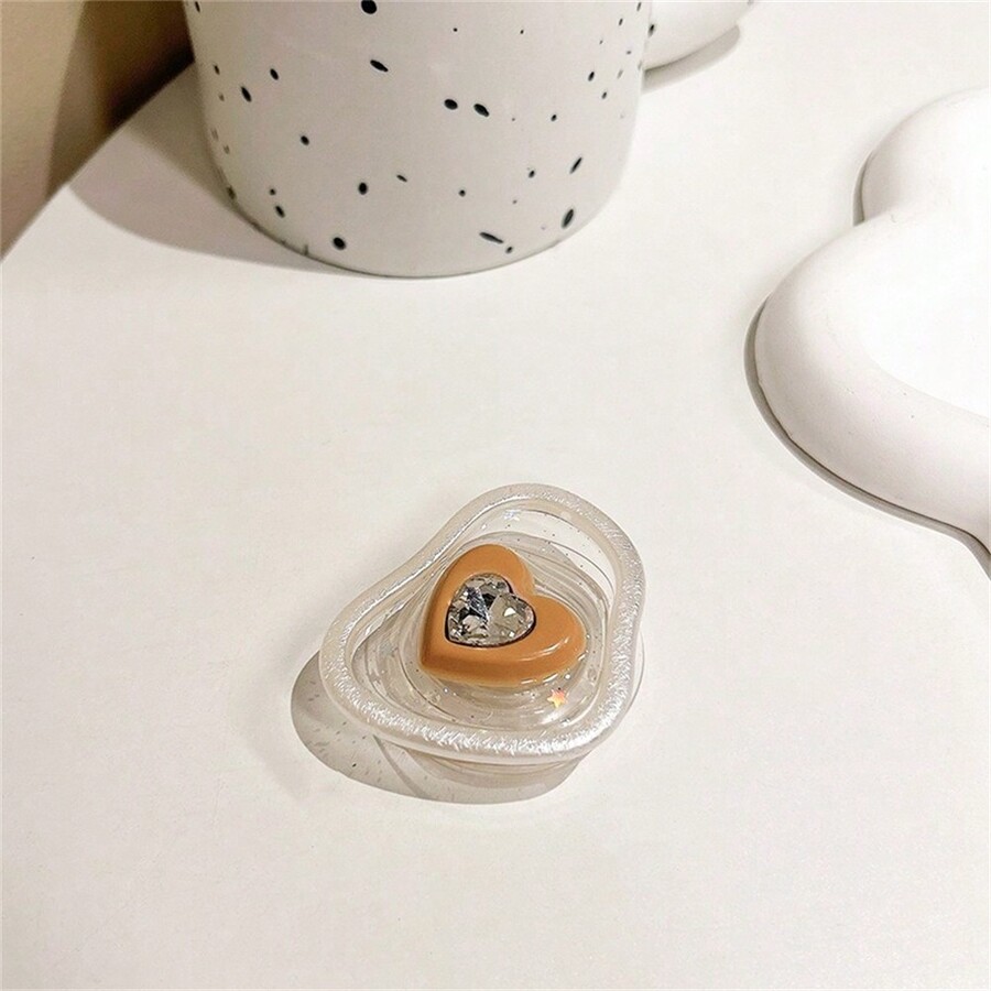 Mobile Phone Air Bag Support Diamond Heart Glitter FiveStar Desktop