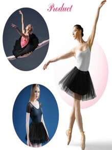 1 pieza Falda de tul con 4 capas y forro para mujer adulta, disfraz retro de los 80 para correr, fiesta de Navidad, ballet. Falda de tutú esponjosa y colorida para niñas, de un solo color para primavera, verano, otoño, invierno, Halloween y Navidad