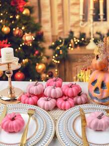 2PCS Mùa Thu Nhân Tạo Bí Ngô Xốp Giống Như Thật Thích Hợp Cho Halloween Lễ Tạ Ơn Lễ Hội Thu Hoạch Trang Trí Kỳ Nghỉ Theo Mùa Trang Trí Nhà Trang Trại Quà Tặng Tốt Nhất - Nhiều màu - Xem 1
