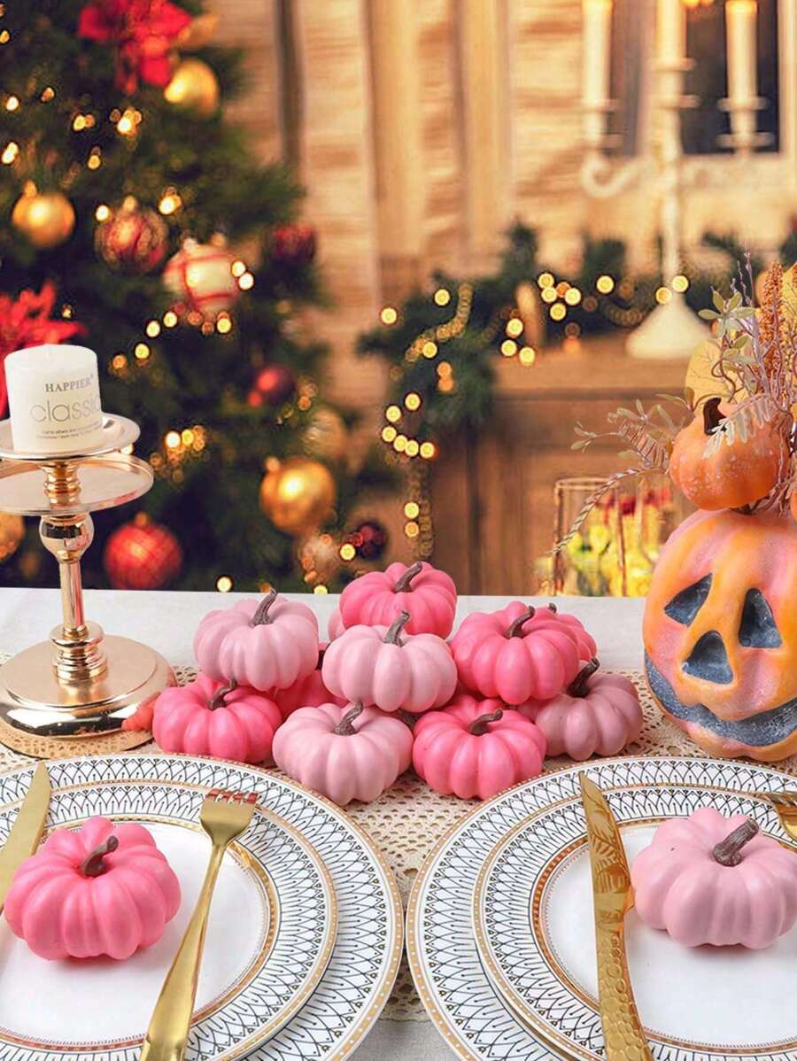 2PCS Mùa Thu Nhân Tạo Bí Ngô Xốp Giống Như Thật Thích Hợp Cho Halloween Lễ Tạ Ơn Lễ Hội Thu Hoạch Trang Trí Kỳ Nghỉ Theo Mùa Trang Trí Nhà Trang Trại Quà Tặng Tốt Nhất - Nhiều màu - Xem 1